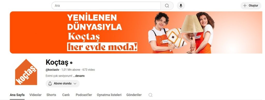 Koçtaş, YouTube'da 1 milyon aboneye ulaştı! Koçtaş, YouTube'da 1 milyon aboneye ulaştı!