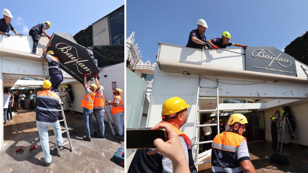 İstanbul Boğazı’nda kaçak yapı yıkımı başladı: Baylan Pastanesi’nin eklentisi kaldırıldı İstanbul Boğazı’nda kaçak yapı yıkımı başladı: Baylan Pastanesi’nin eklentisi kaldırıldı