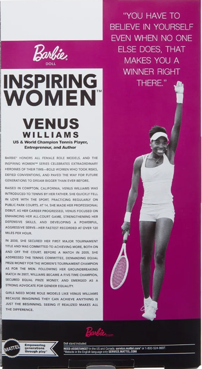 Barbie’den Venus Williams’a saygı duruşu Barbie’den Venus Williams’a saygı duruşu