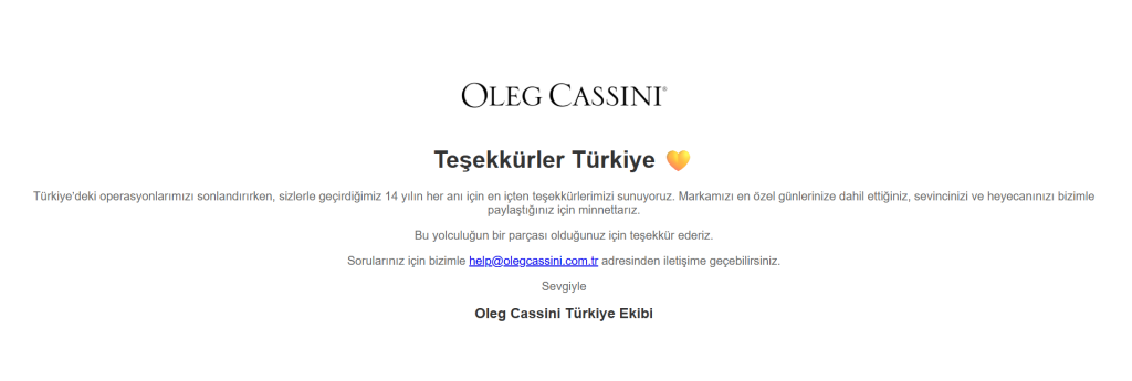Dünyaca ünlü gelinlik markası Oleg Cassini, Türkiye’ye veda etti Dünyaca ünlü gelinlik markası Oleg Cassini, Türkiye’ye veda etti
