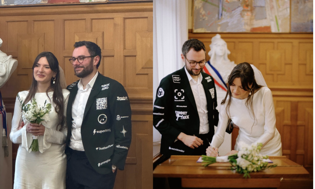 Düğün masraflarını karşılamak isteyen damat, damatlığına reklam aldı