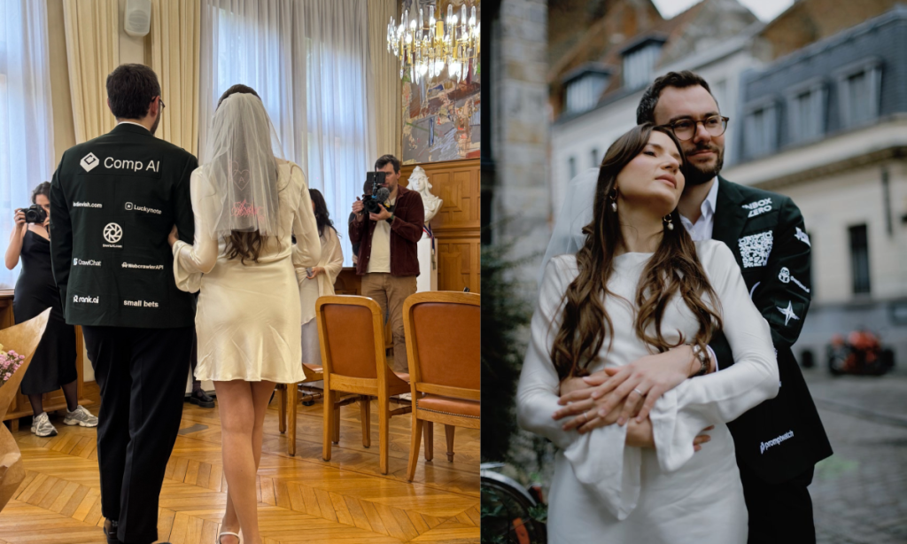 Düğün masraflarını karşılamak isteyen damat, damatlığına reklam aldı