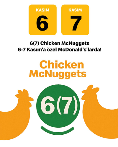 “67” (Altı-Yedi) çılgınlığı McDonald’s menüsünde! “67” (Altı-Yedi) çılgınlığı McDonald’s menüsünde!