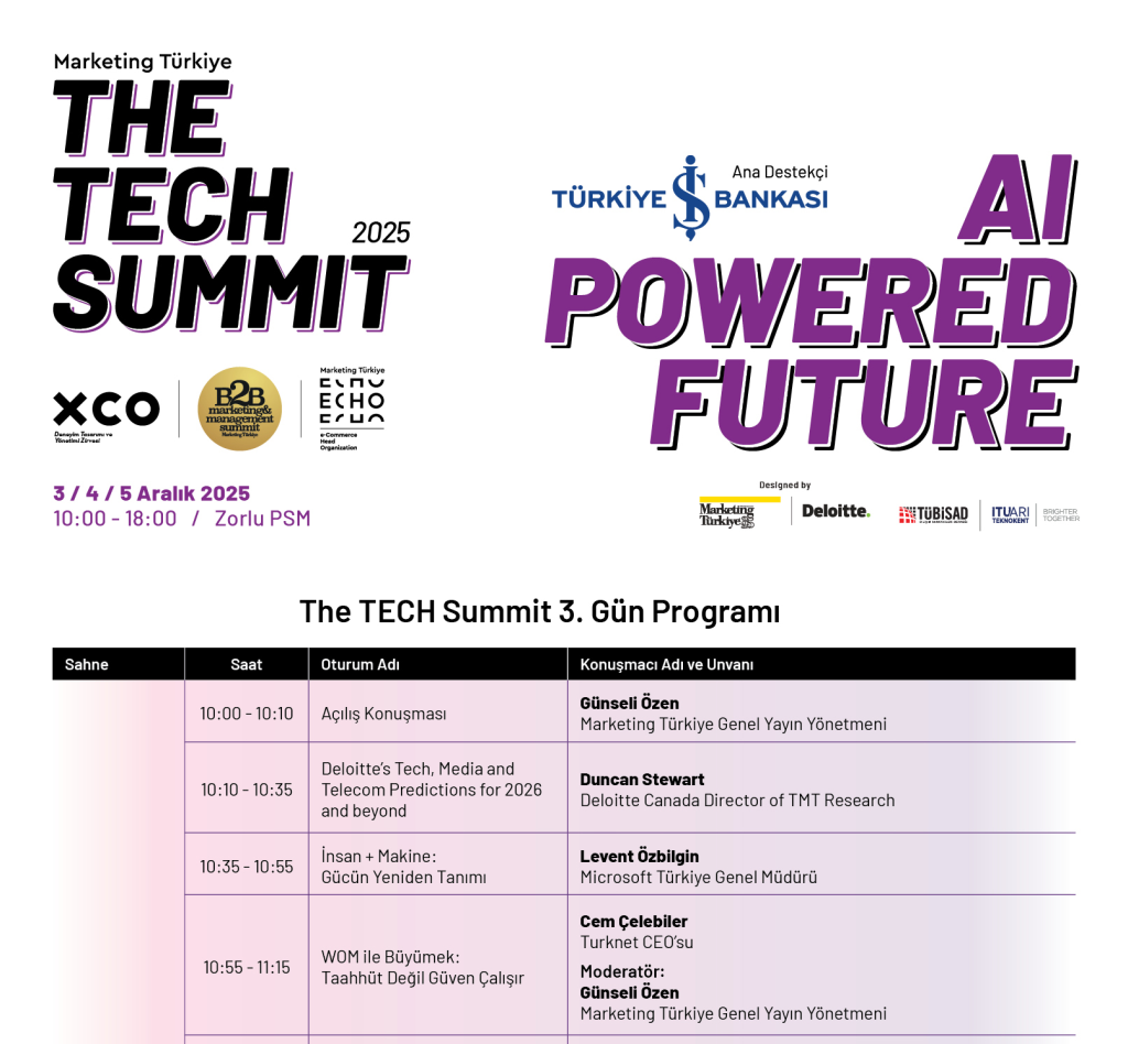 3 gün, 58 farklı oturum, 84 konuşmacı ve eşsiz bir deneyim... İşte The TECH Summit 2025'in programı!