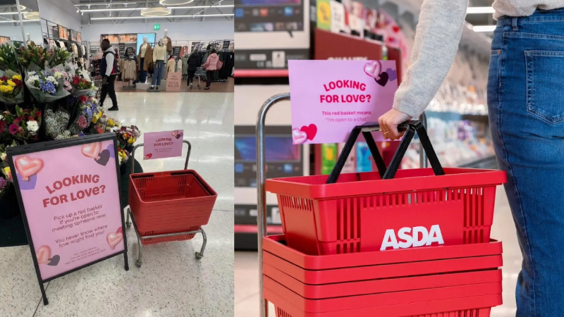 Sepette aşk var: Asda, flörtü market raflarına taşıdı