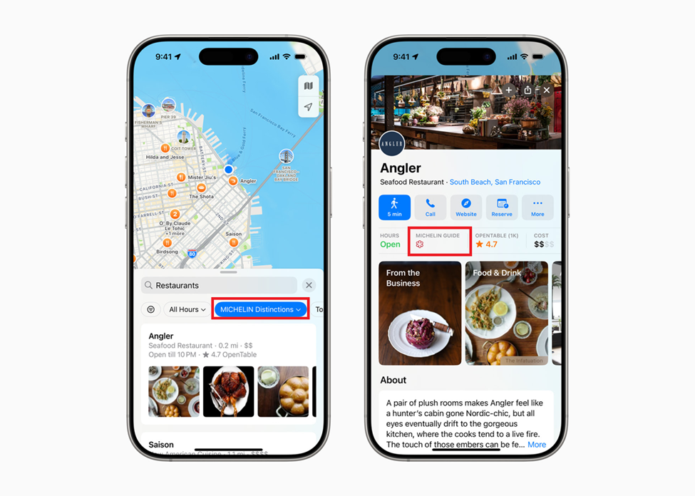 Michelin yıldızları artık Apple Haritalar'da parlıyor!