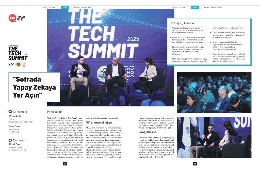 “Sofrada yapay zekaya yer açın”