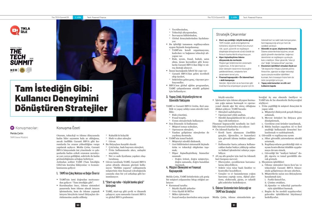 The TECH Summit'te TAMİ modeli: Start-up çevikliği, bankanın gücüyle buluştu...