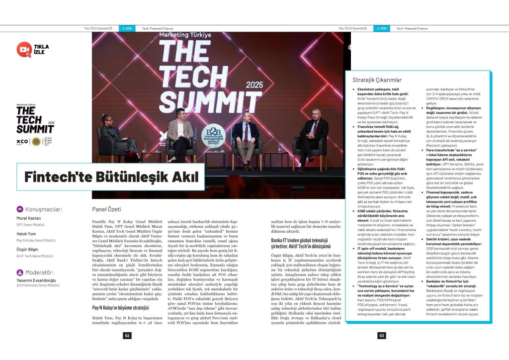 Fintech'te bütünleşik akıl: "Rekaberlik"