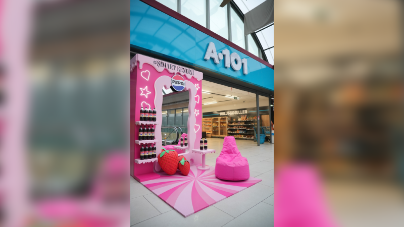 A101 ve Pepsi iş birliğiyle mağazada interaktif deneyim alanı
