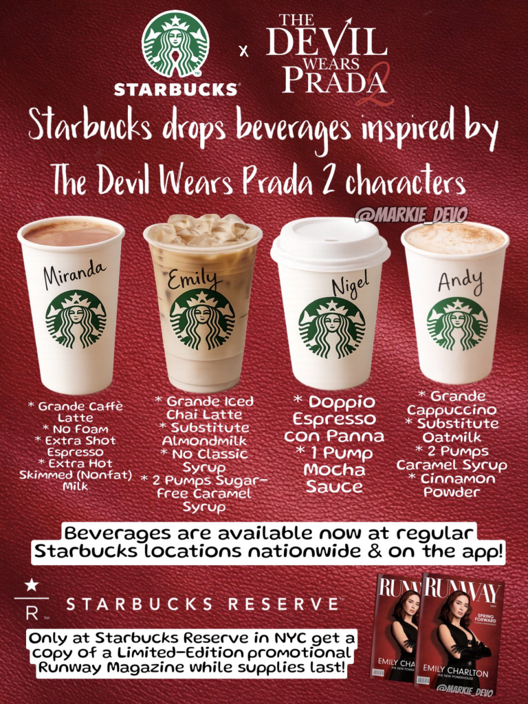 Starbucks’tan Şeytan Marka Giyer 2 için özel menü