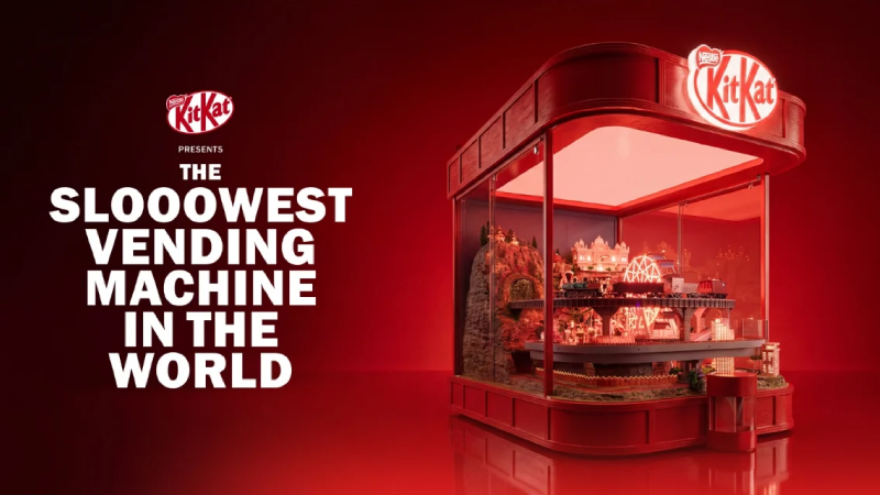 KitKat’tan hızlı yaşama tatlı bir mola: Dünyanın “en yavaş” otomatı