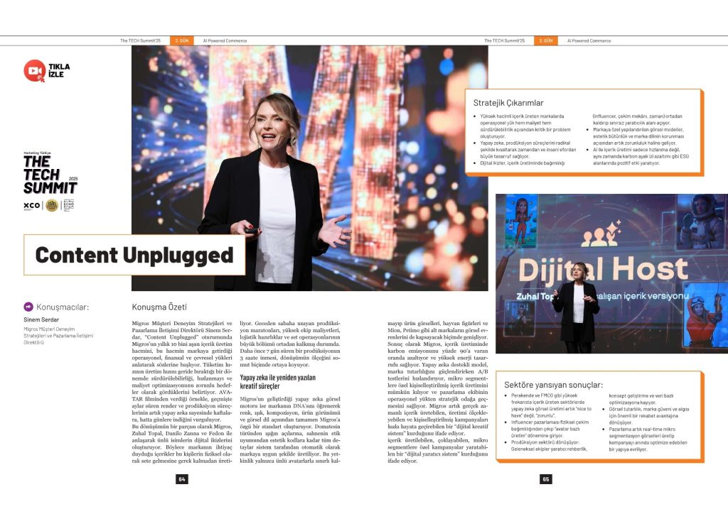 Migros'un içerik stratejisi: 7 günlük prodüksiyon 3 saate indi