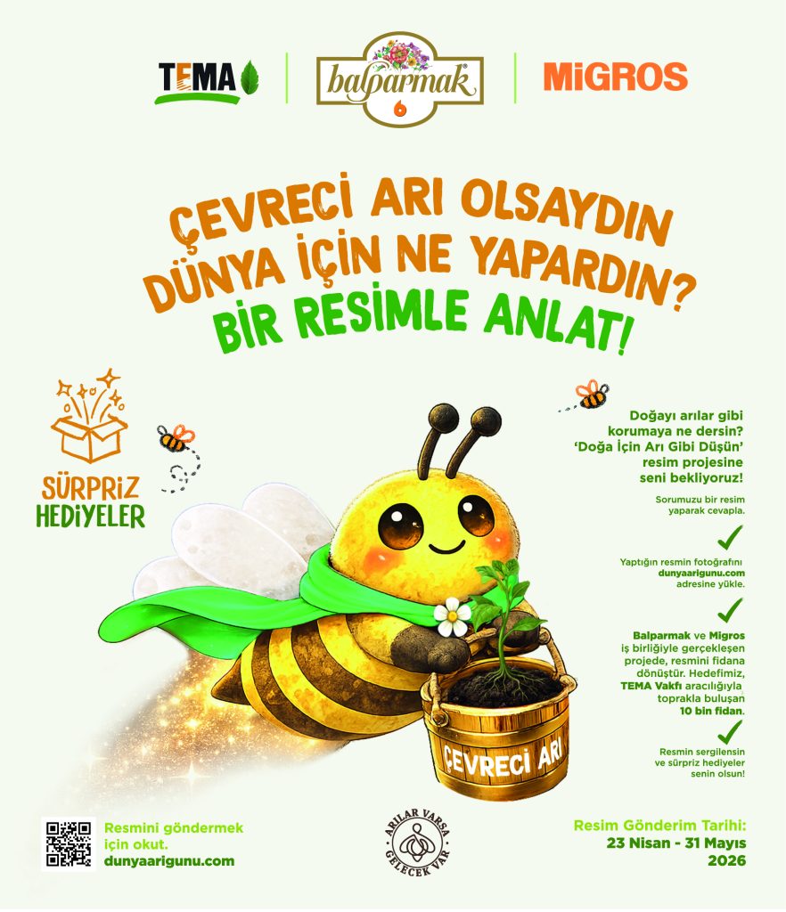 Balparmak’tan Dünya Arı Günü’nde “Doğa İçin Arı Gibi Düşün” projesine davet Balparmak’tan Dünya Arı Günü’nde “Doğa İçin Arı Gibi Düşün” projesine davet