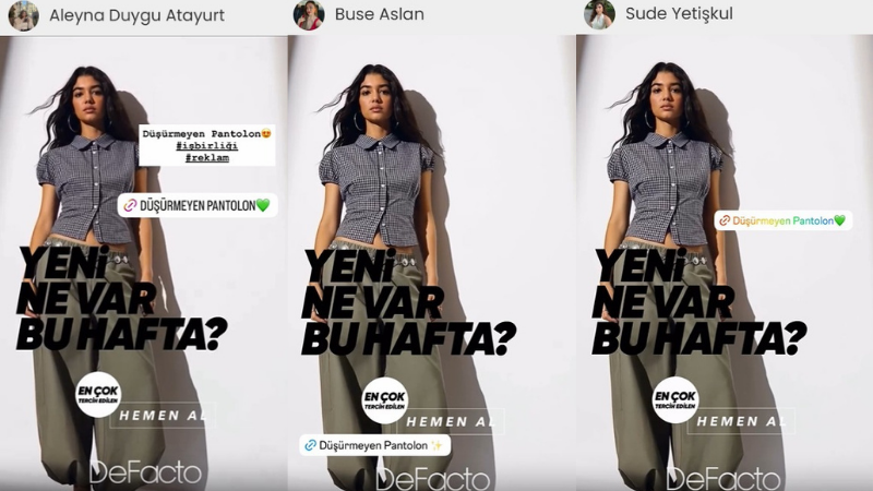 Zara'nın "ölüm pantolonu"na DeFacto'dan kontra: "Düşürmeyen Pantolon" Zara'nın "ölüm pantolonu"na DeFacto'dan kontra: "Düşürmeyen Pantolon"