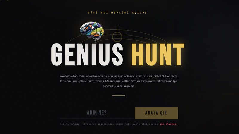 CV’den önce oyun: Geniusland Creative işe alım sürecini “Genius Hunt”a taşıdı